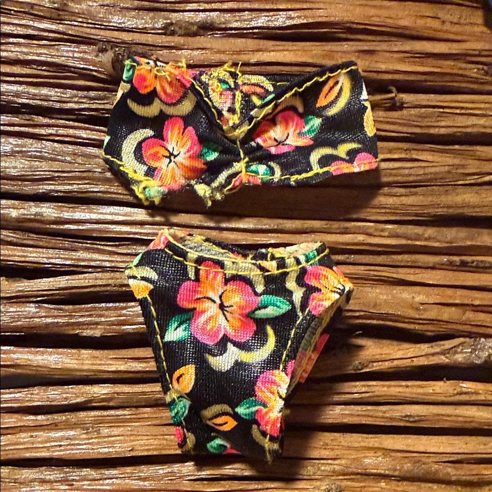 RARE COLORWAY! Vintage 1994 Tropical Splash Barbie #12446 Bikini Top & Bottoms